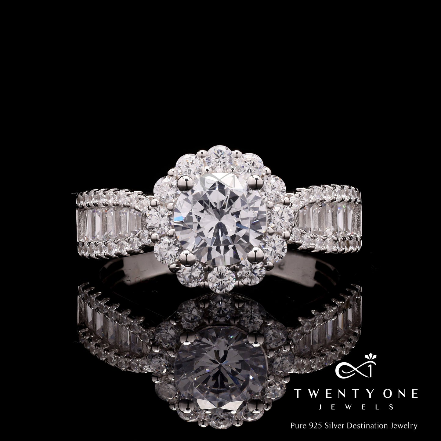 1 Carat Solitaire Alissa Ring on Pure 925 Silver