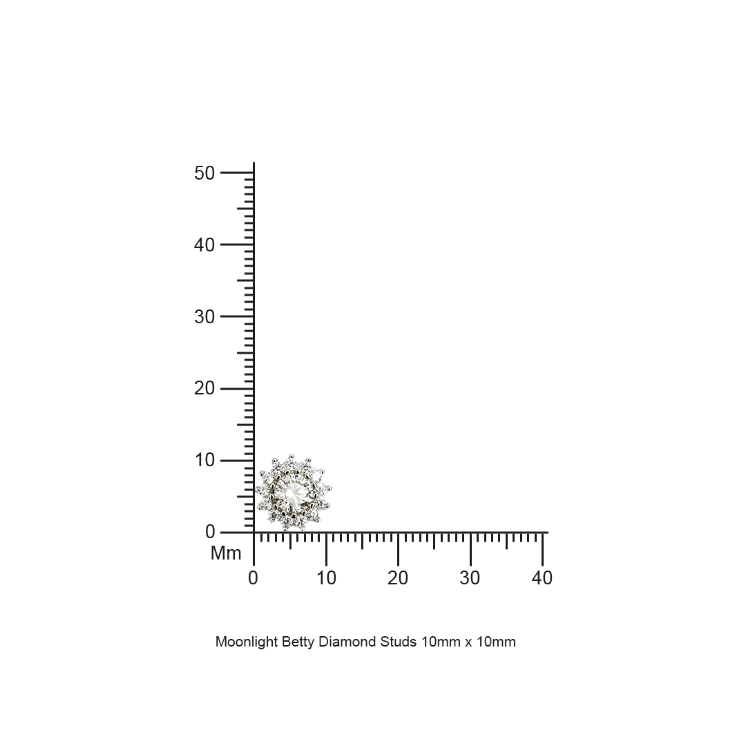 Moonlight Betty Diamond Studs