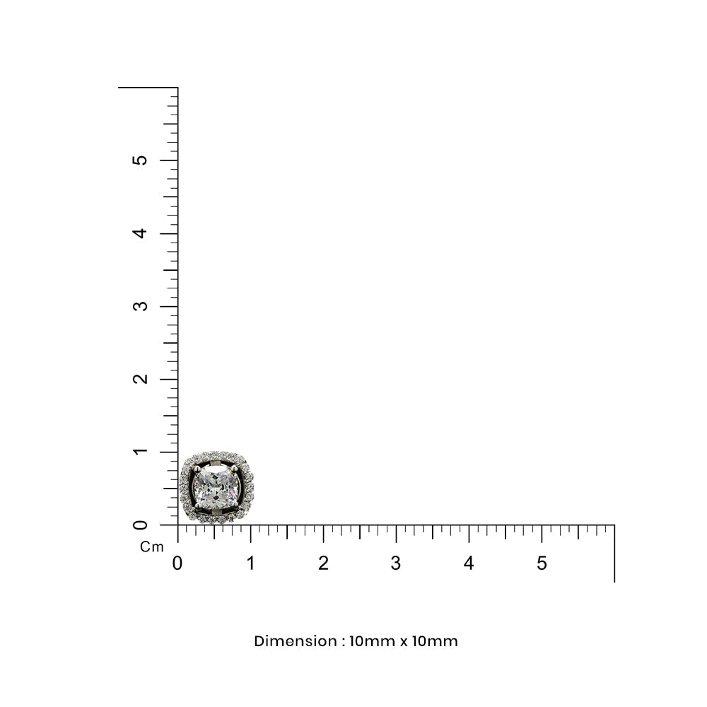 1.3 Carat Cushion Cut Katy Pure 925 Silver Solitaire Studs with Premium Screw Backs - 18k Gold Finish