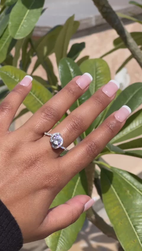 Load and play video in Gallery viewer, Pure 925 Silver Melinda 1 Carat Solitaire Ring on Pure 925 Silver