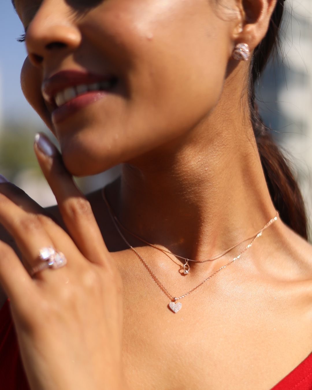 The Heart and Ring Proposal Necklace On Pure 925 Silver