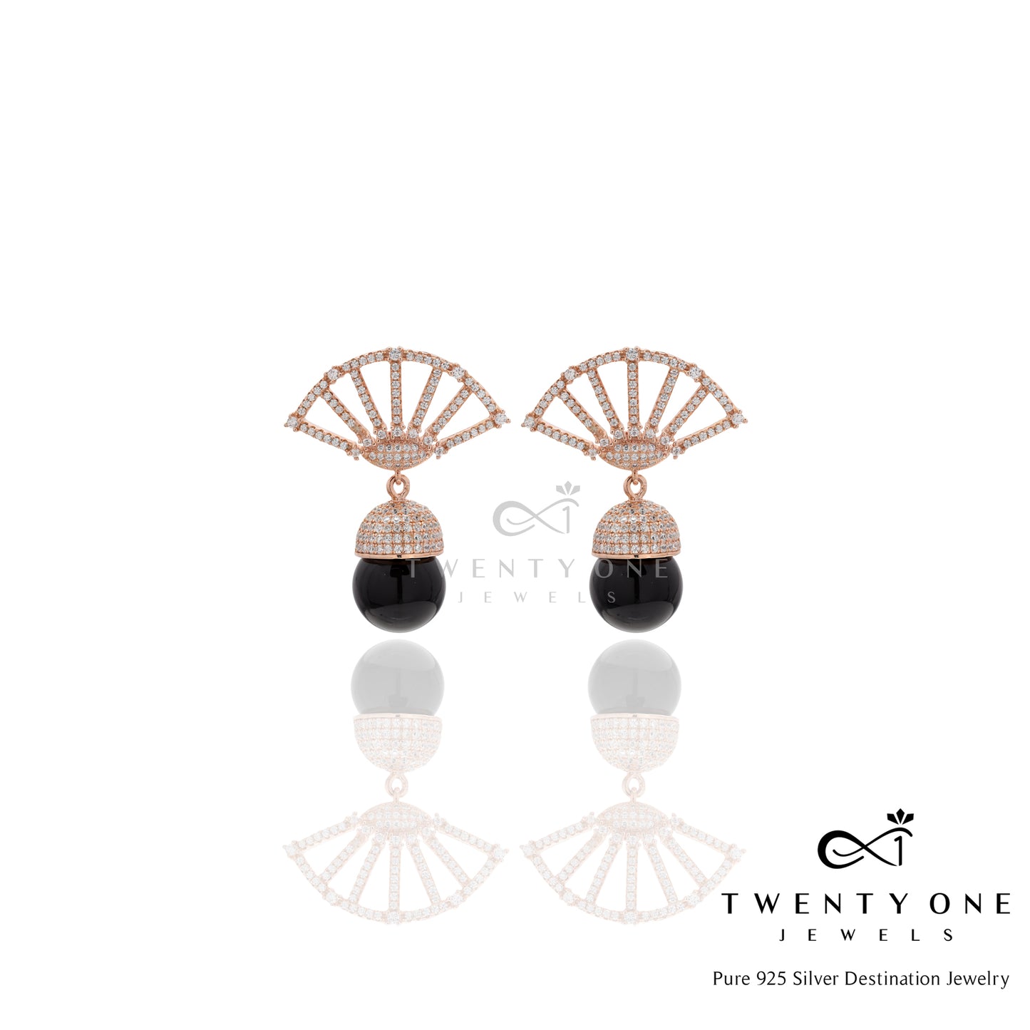 Rose Gold Long Earring