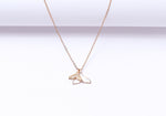 Double Dolphin Tail Rose Gold Pendant
