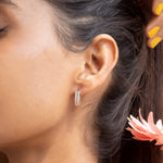 Rose Gold Amara Small Hoops On 925 Silver