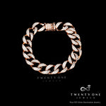 Solid Link String Diamond Studded Bracelet