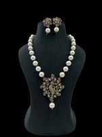 Handcrafted Pearl Peacock Necklace Set