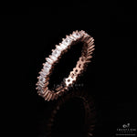 Rose Gold Raya Band Ring On 925 Silver