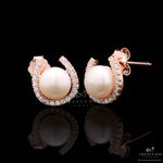 Fresh Water Pearl Elyna Studs On 925 Silver