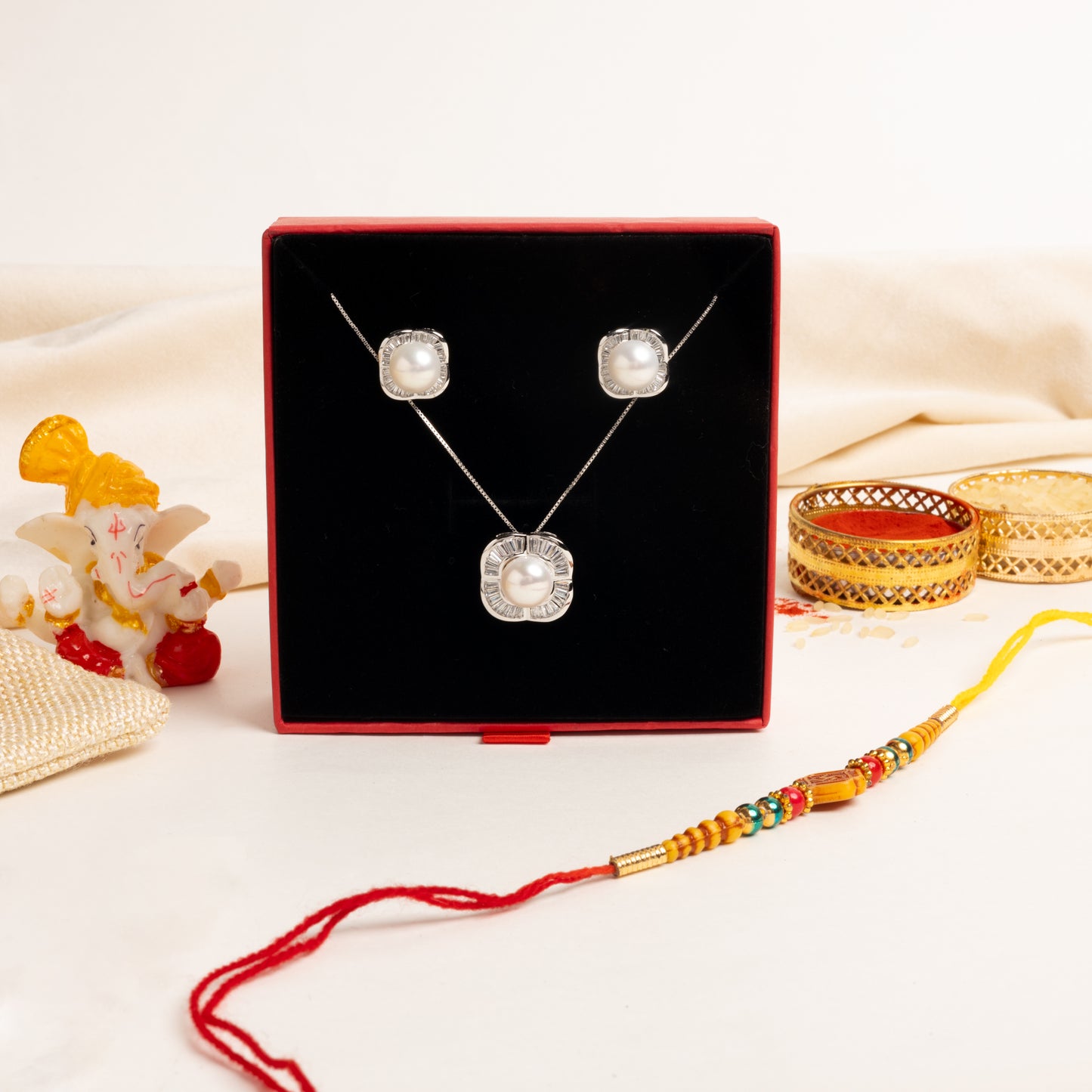 Fresh Water Pearl Allure Pendant Set on Pure 925 Silver
