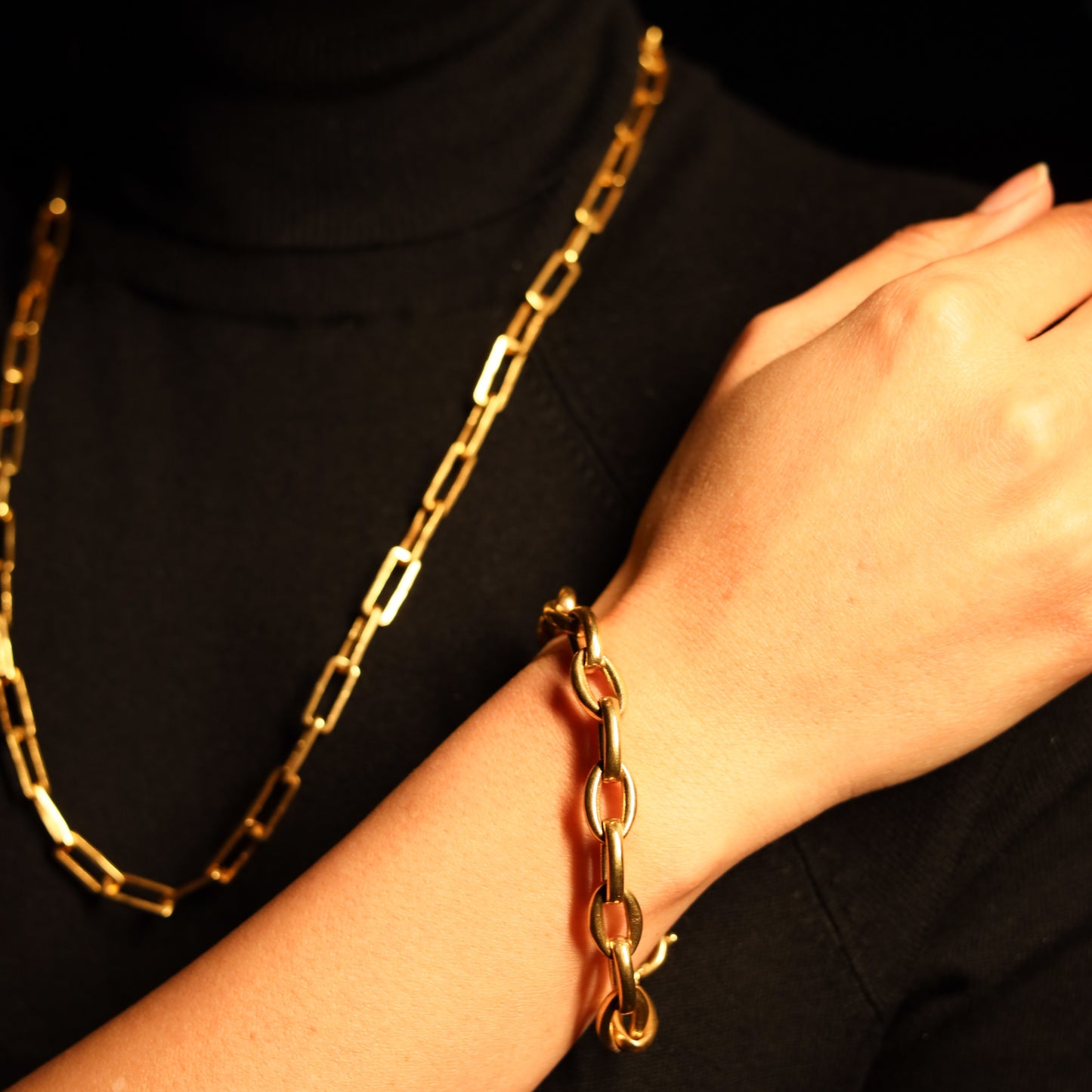 TOJ Everyday - Paperlink Gold Finish Bracelet