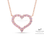 Rose Gold Pink Diamond Alyssa Pendant with Chain on Pure 925 Silver