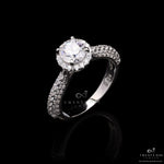 The Diamond with Solitaire Amanda Ring On 925 Silver
