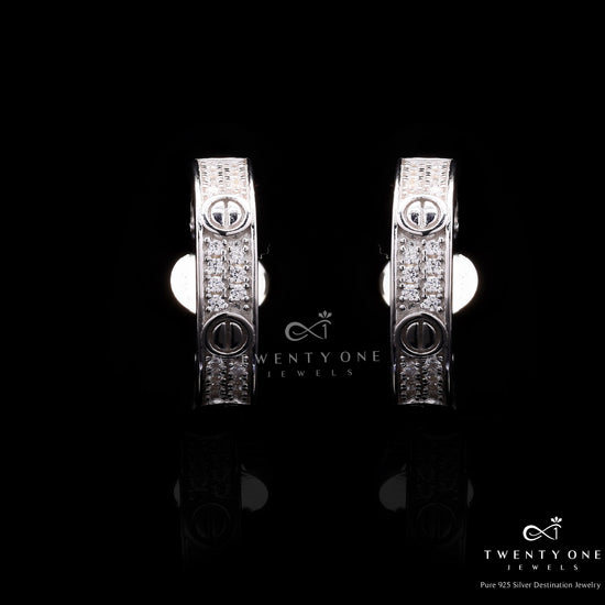 Luxury Brand Inspired Huggie Hoop Havana Earrings