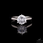 The 2 Carat Solitaire 6 Prongs Royal Alexa Ring On 925 Silver