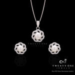 Pure 925 Silver Fresh Water Peal Mariana Pendant Set