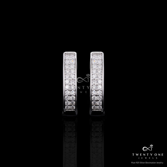 Premium Classic Nona Huggie Hoop Earrings on Pure 925 Silver