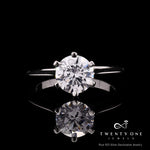 2 Carat Classic Tiffany Style Solitaire Wedding Ring