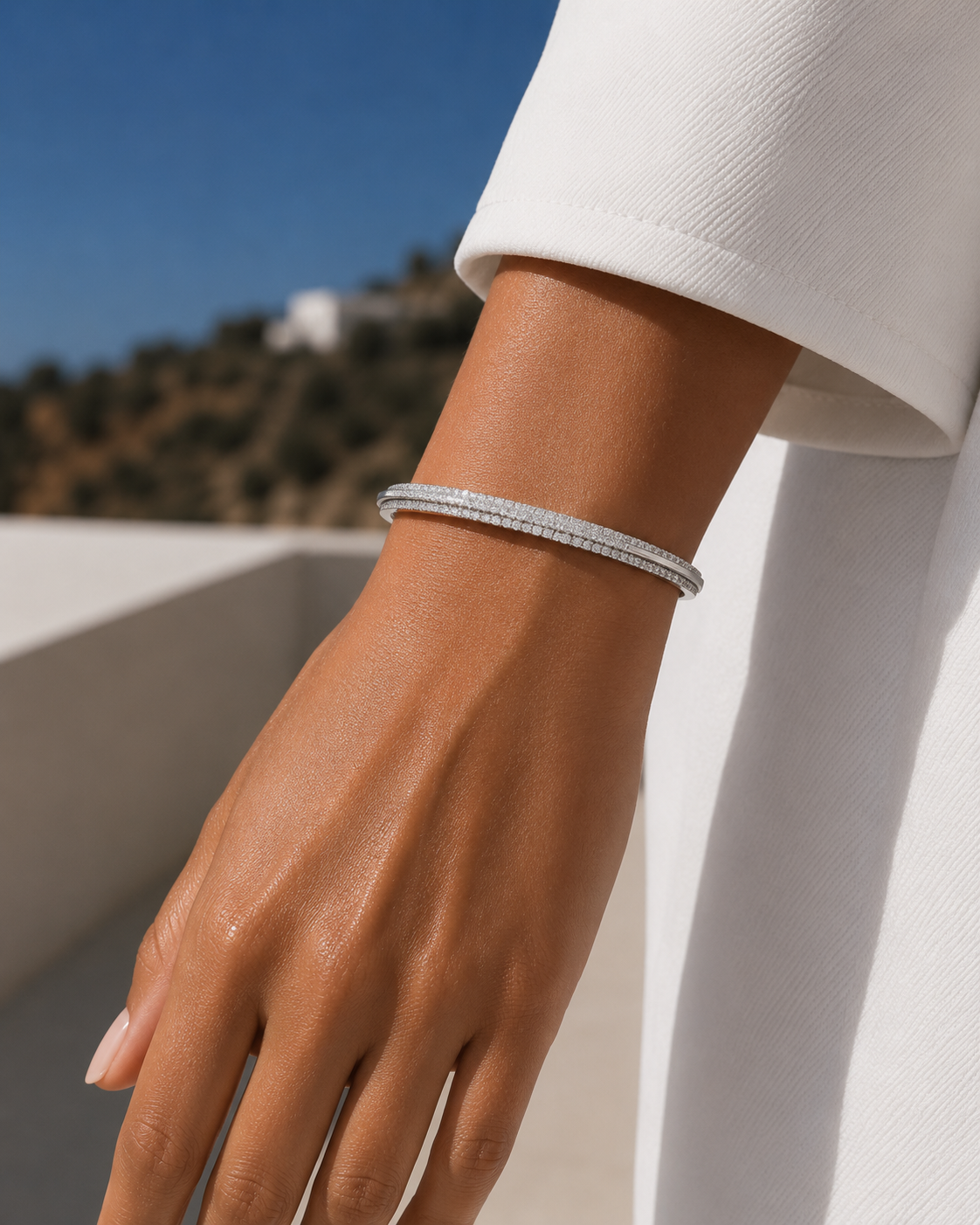 Pure 925 Silver Openable Melany Bracelet