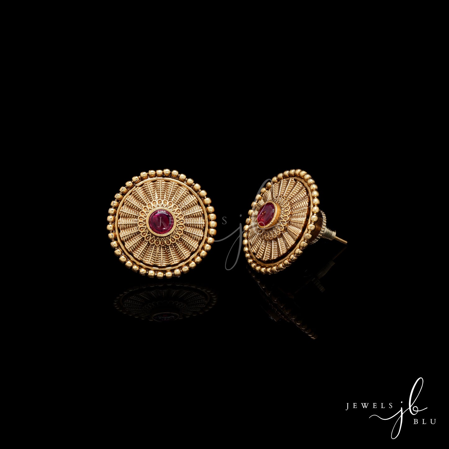 TOJ Everyday - Festive Exclusive Gold Finish Sumati Stud Earrings