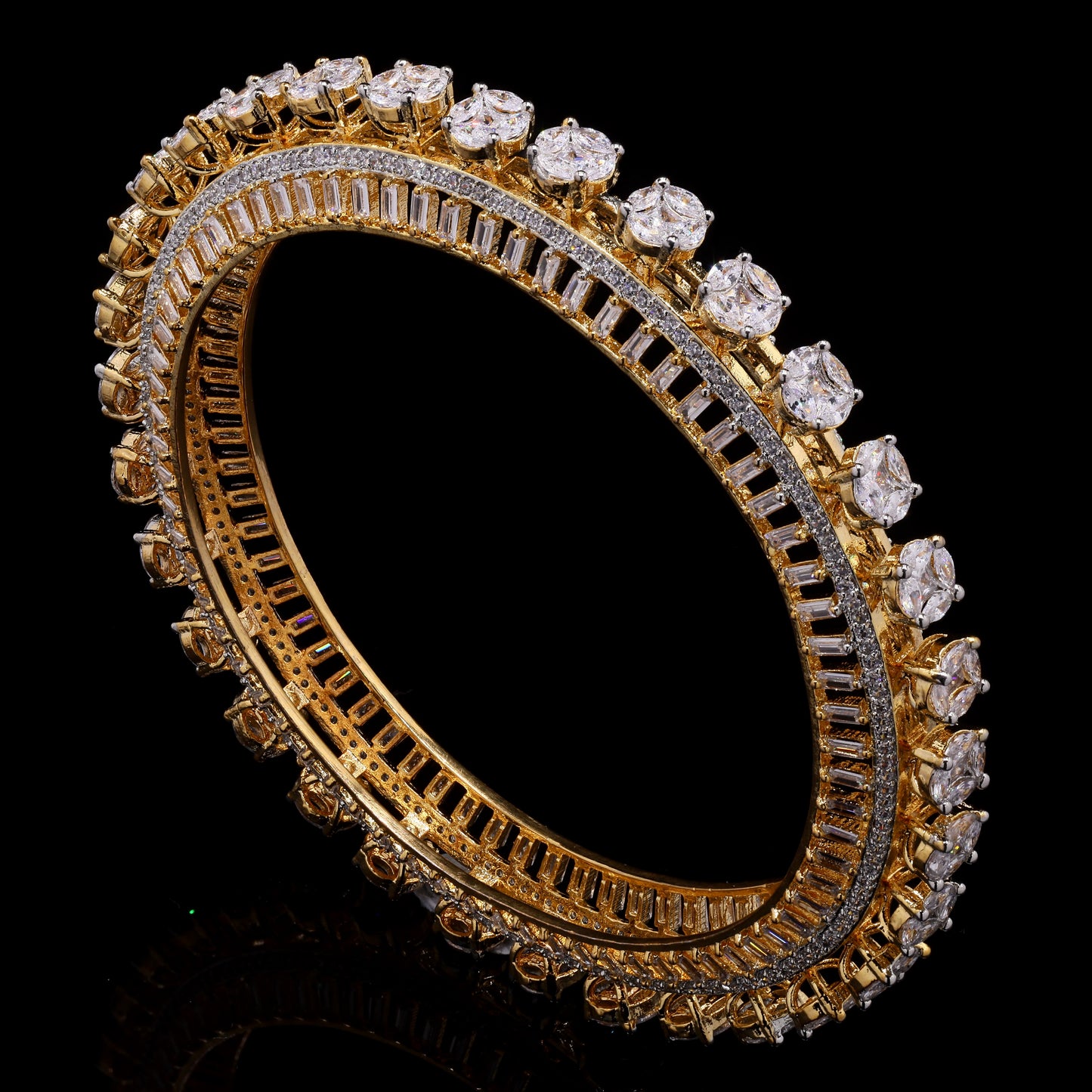 TOJ Everyday - Gold Finish Maharani Kada Style Bangle ( Single Kada/Bangle)
