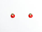 Pure 925 Silver Red lady Bug Kids Studs