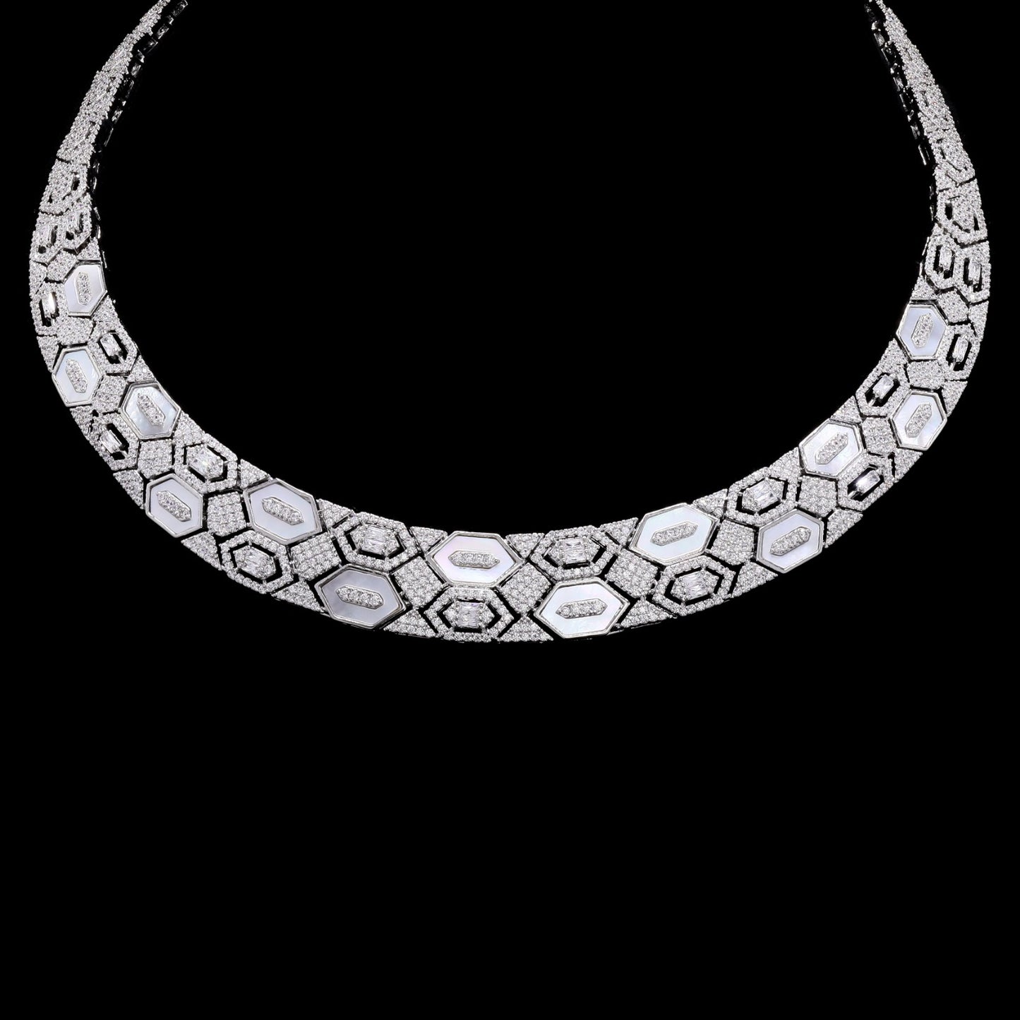 TOJ Everyday - Premium Italian Setting Mother of Pearl Rihana Necklace Set with Earrings