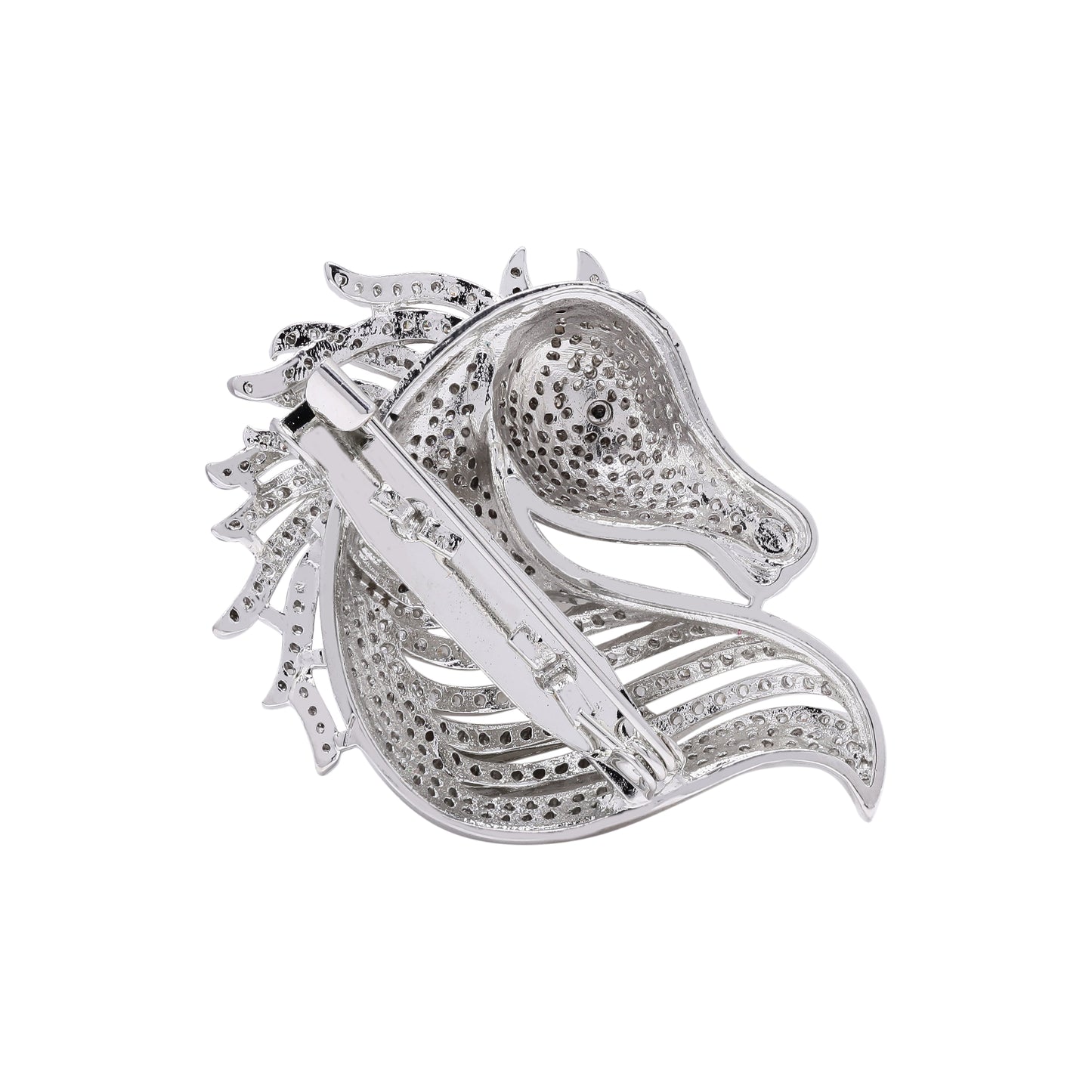 TOJ Everyday - Micro Setting Diamond Studded Lucky Horse Unisex Brooch for Men and Women