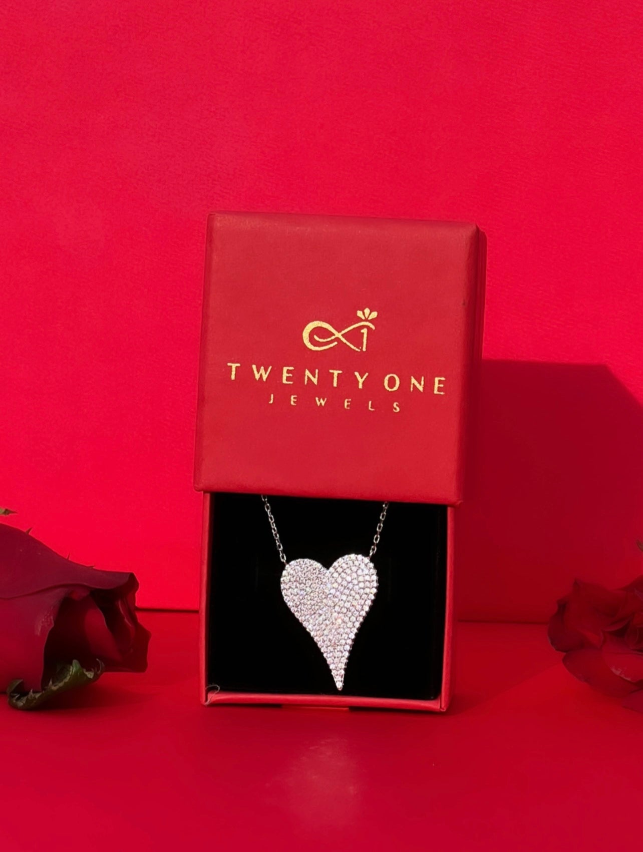 Exclusive Diamond Studded Melissa Heart Pendant on Pure 925 Silver