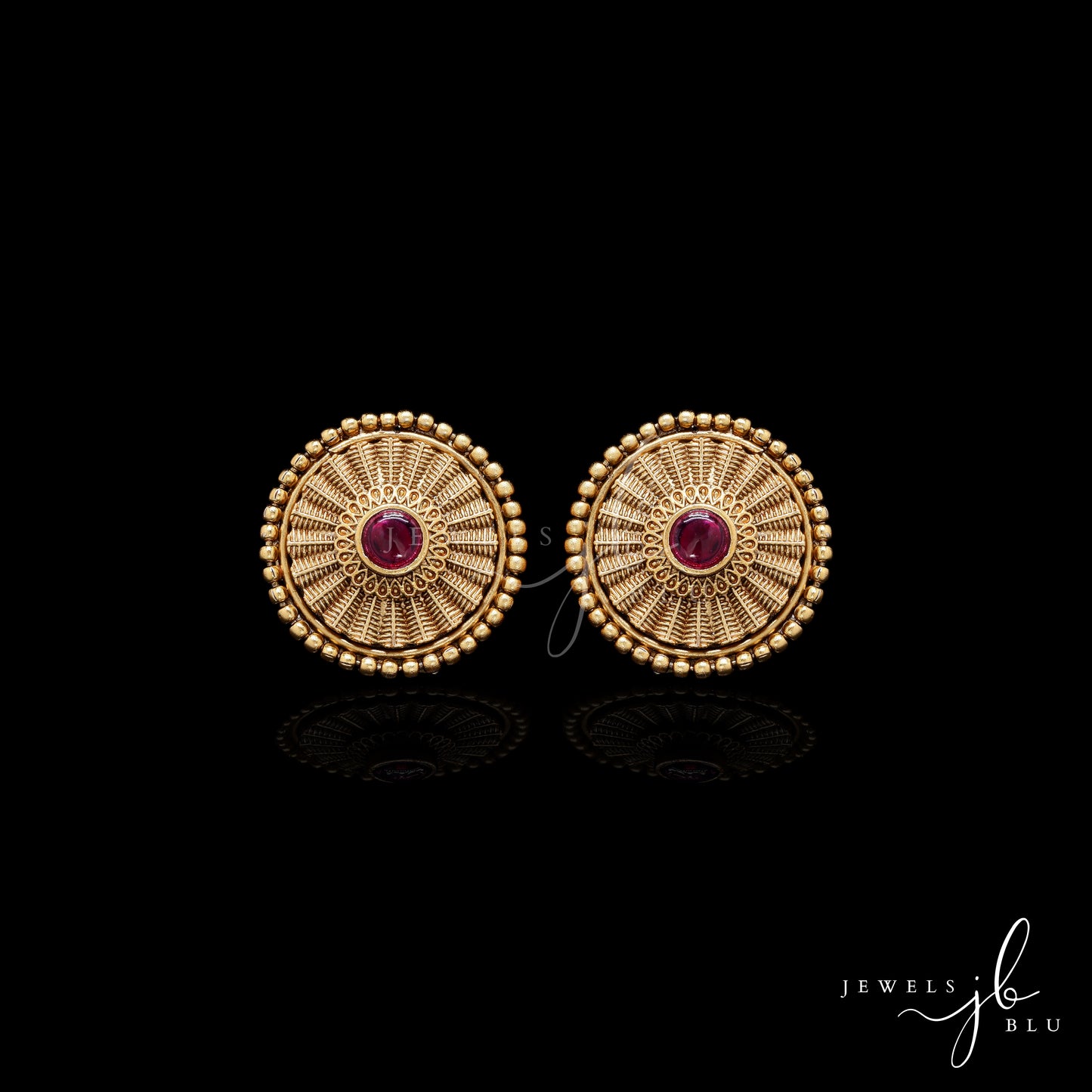 TOJ Everyday - Festive Exclusive Gold Finish Sumati Stud Earrings