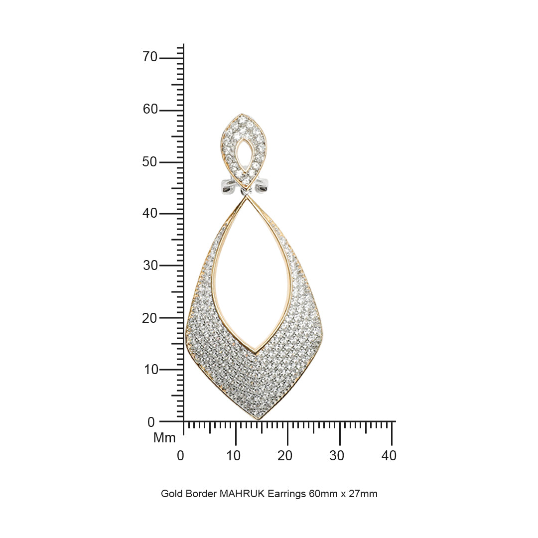 Gold Border MAHRUK Earrings