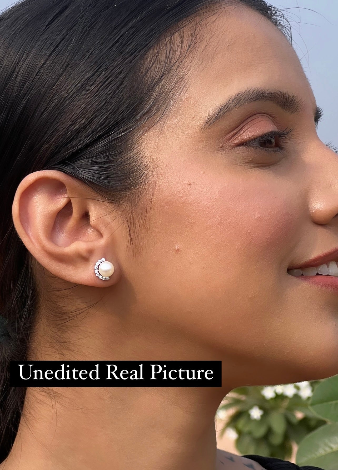 Fresh Water Pearl Julieta Studs On 925 Studs (Rose Gold Finish)
