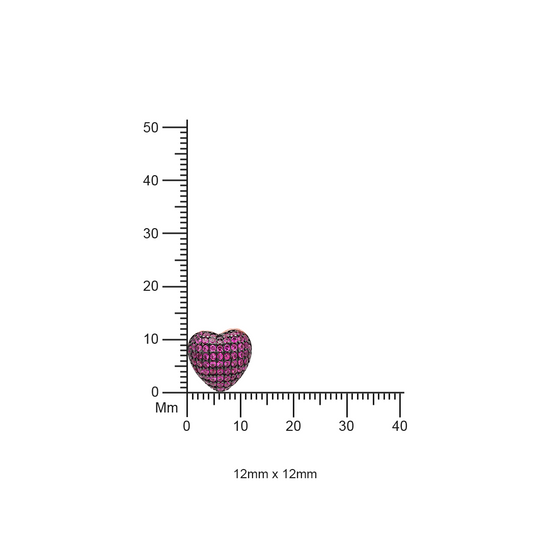 Pink Ruby Heart Pendant on Pure 925 Silver