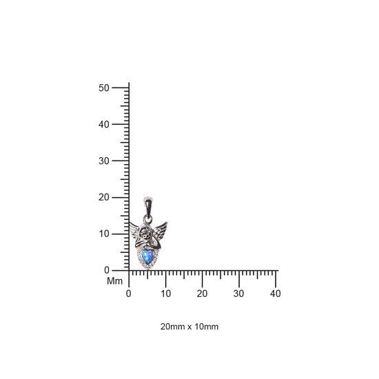 Kids Angel Pure 925 Silver Pendant with chain