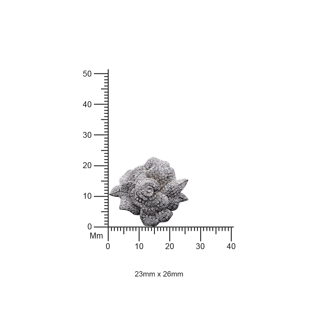 Micro Setting Premium Beyonce Rose Studs on Pure 925 Silver
