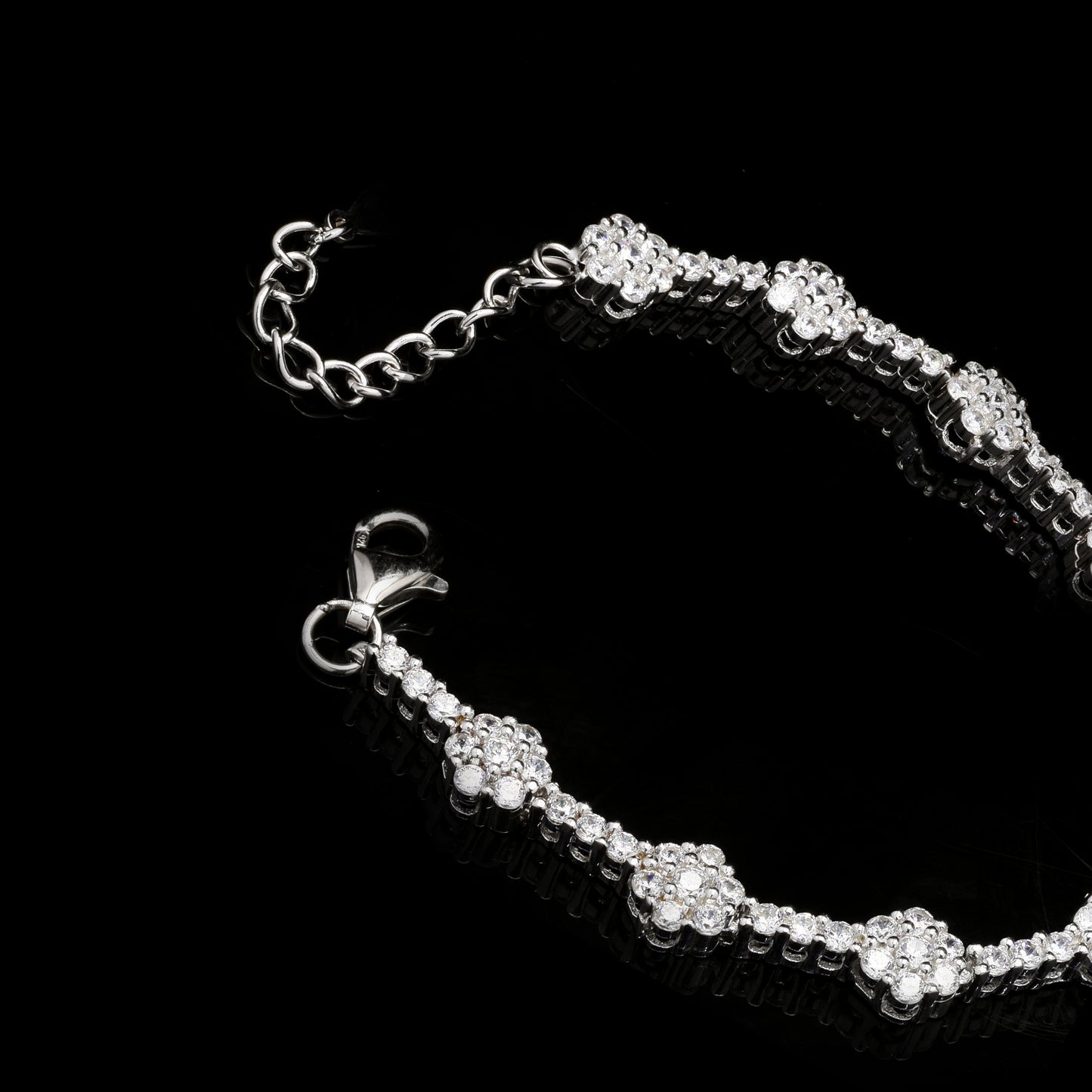 925 Silver Roxanne Bracelet with American Diamonds