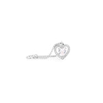 1 Carat Heart Solitaire Watch Charm on Pure 925 Silver