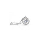 1 Carat Solitaire Watch Charm on Pure 925 Silver