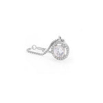 1 Carat Solitaire Watch Charm on Pure 925 Silver