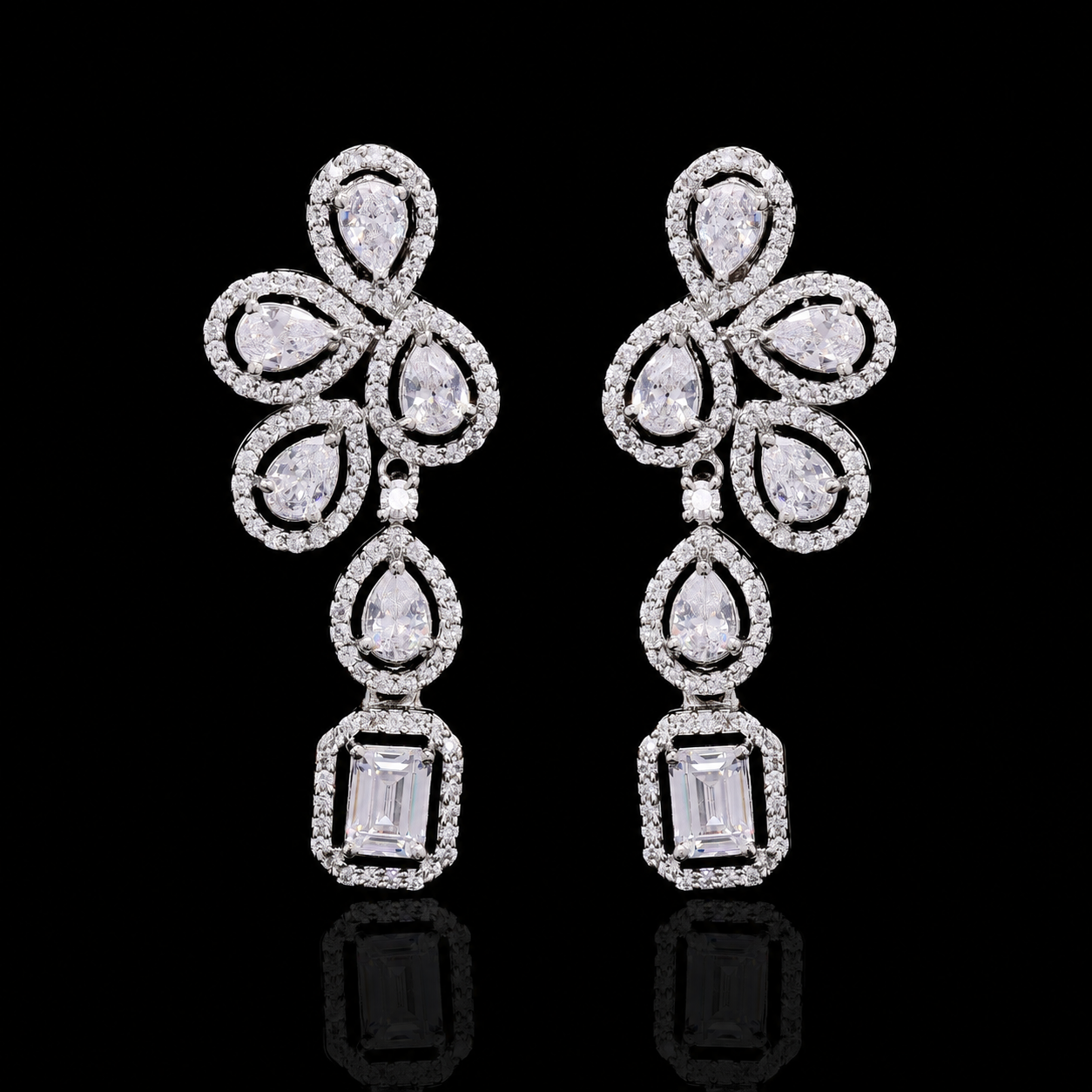 TOJ Everyday - Samara Premium Dual Solitaire Statement Necklace Set
