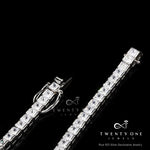 Premium Anthea Princess Cut Solitaire Bracelet on Pure 925 Silver