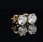 The 18k Gold Finish Classic Solitaire Pendant Set on 925 Silver