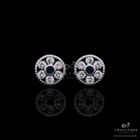 Dana Studs with Push Back on Pure 925 Silver.