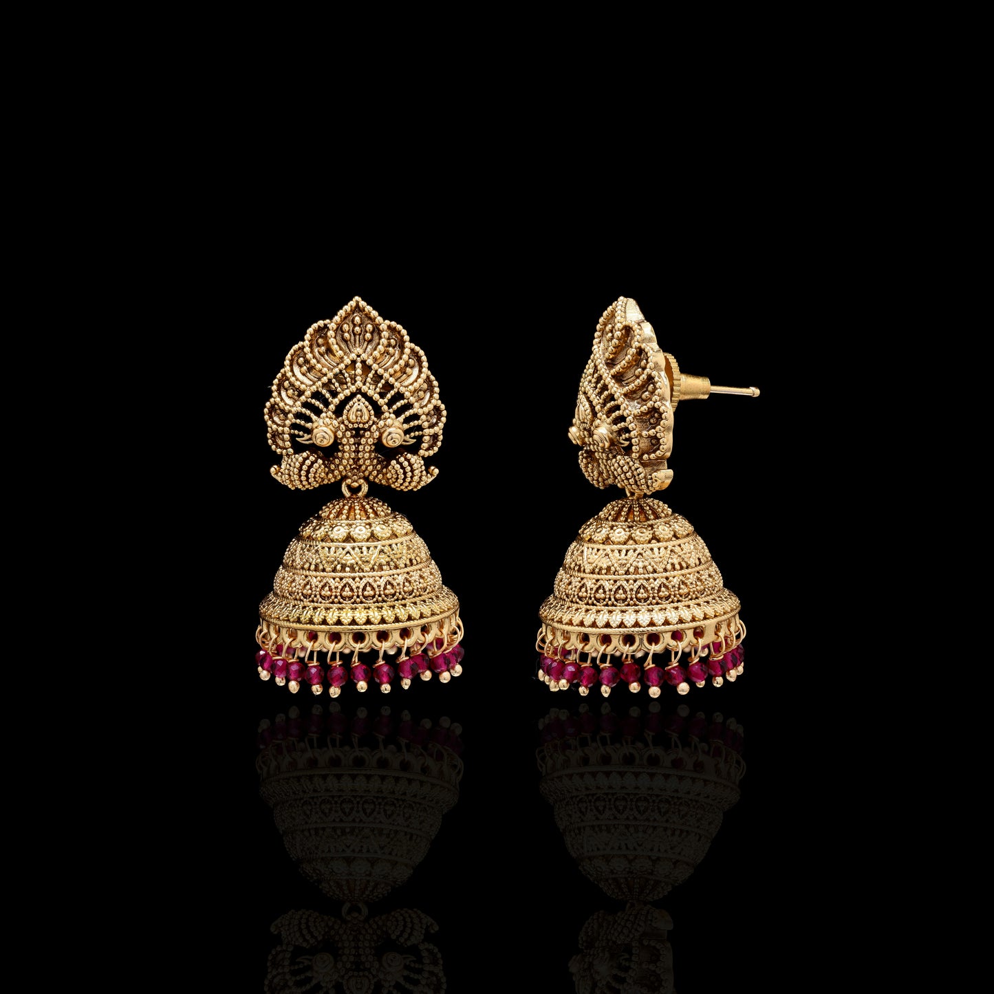 Festive Exclusive Gold Finish Anantara Jhumkis