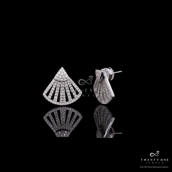 American Diamond Studded Faye Studs on 925 silver.