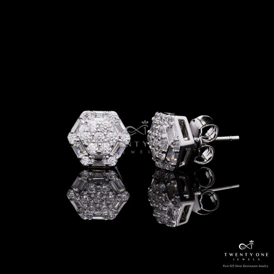 Ruth American Diamond Studs on Pure 925 Silver
