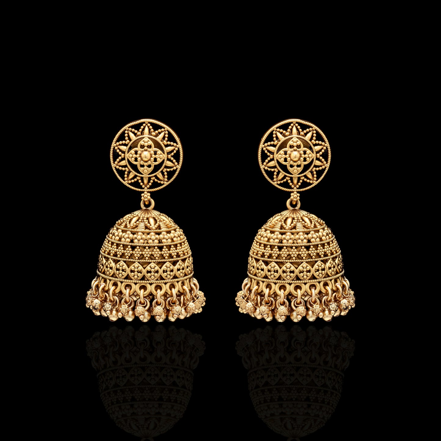 Festive Exclusive Gold Finish Anaya Jhumki Earrings