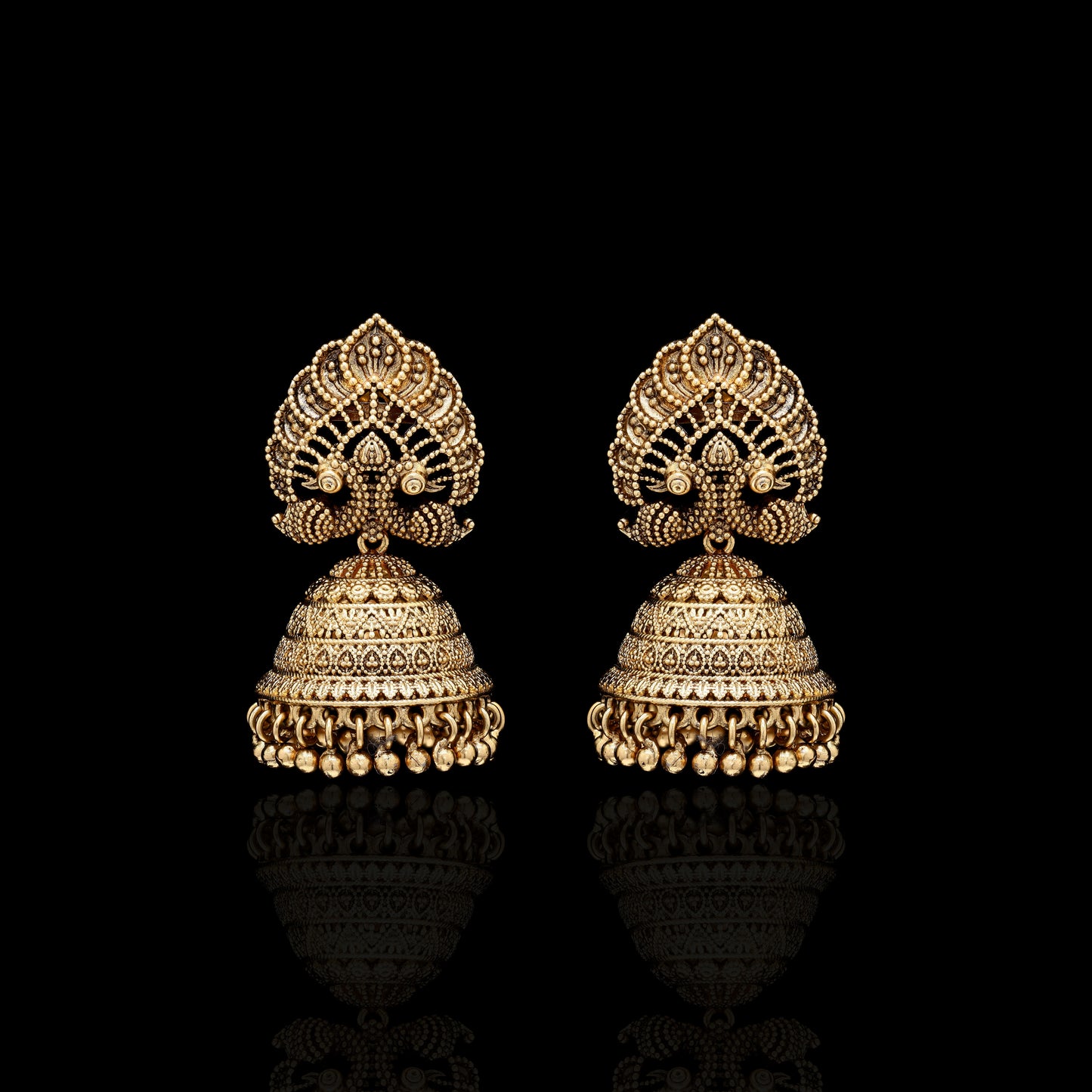 Festive Exclusive Gold Finish Nirmaya Jhumki Earrings