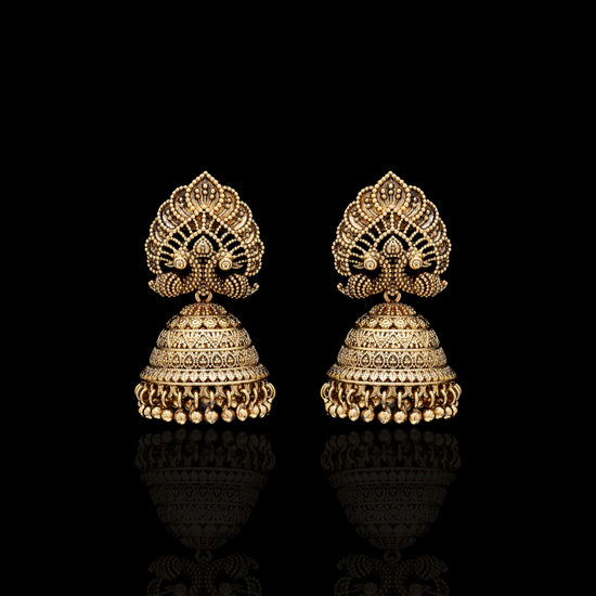 Festive Exclusive Gold Finish Nirmaya Jhumki Earrings