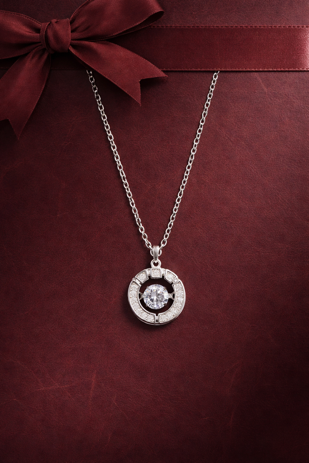Tahira Solitaire Pendant with Chain on Pure 925 Silver