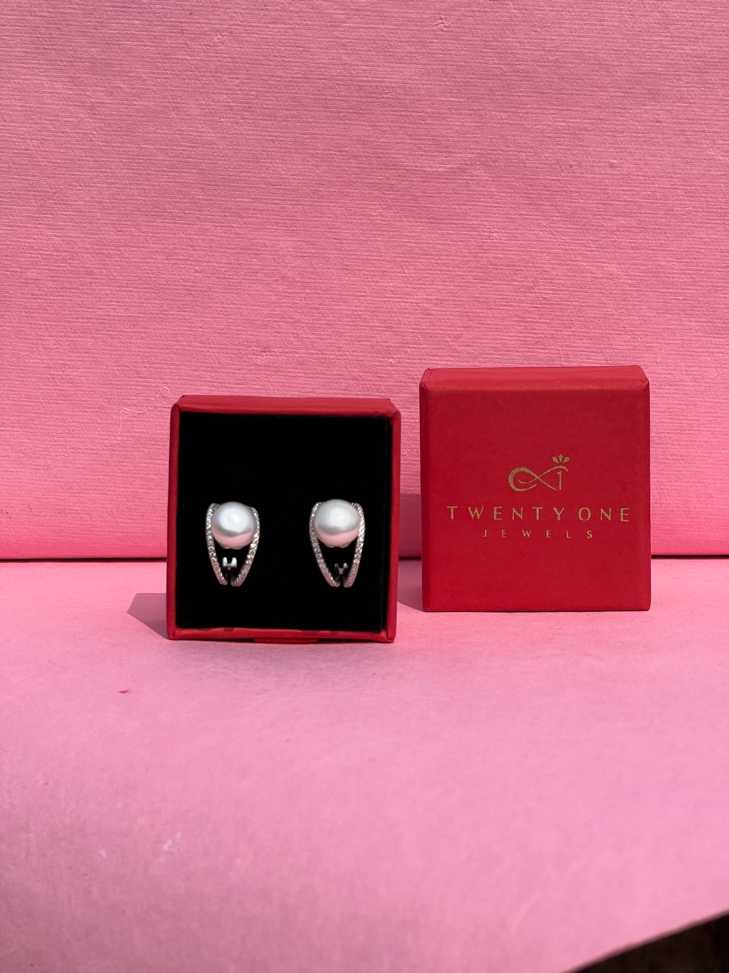 Fresh Water Pearl Cathy Earrings on Pure 925 Silver